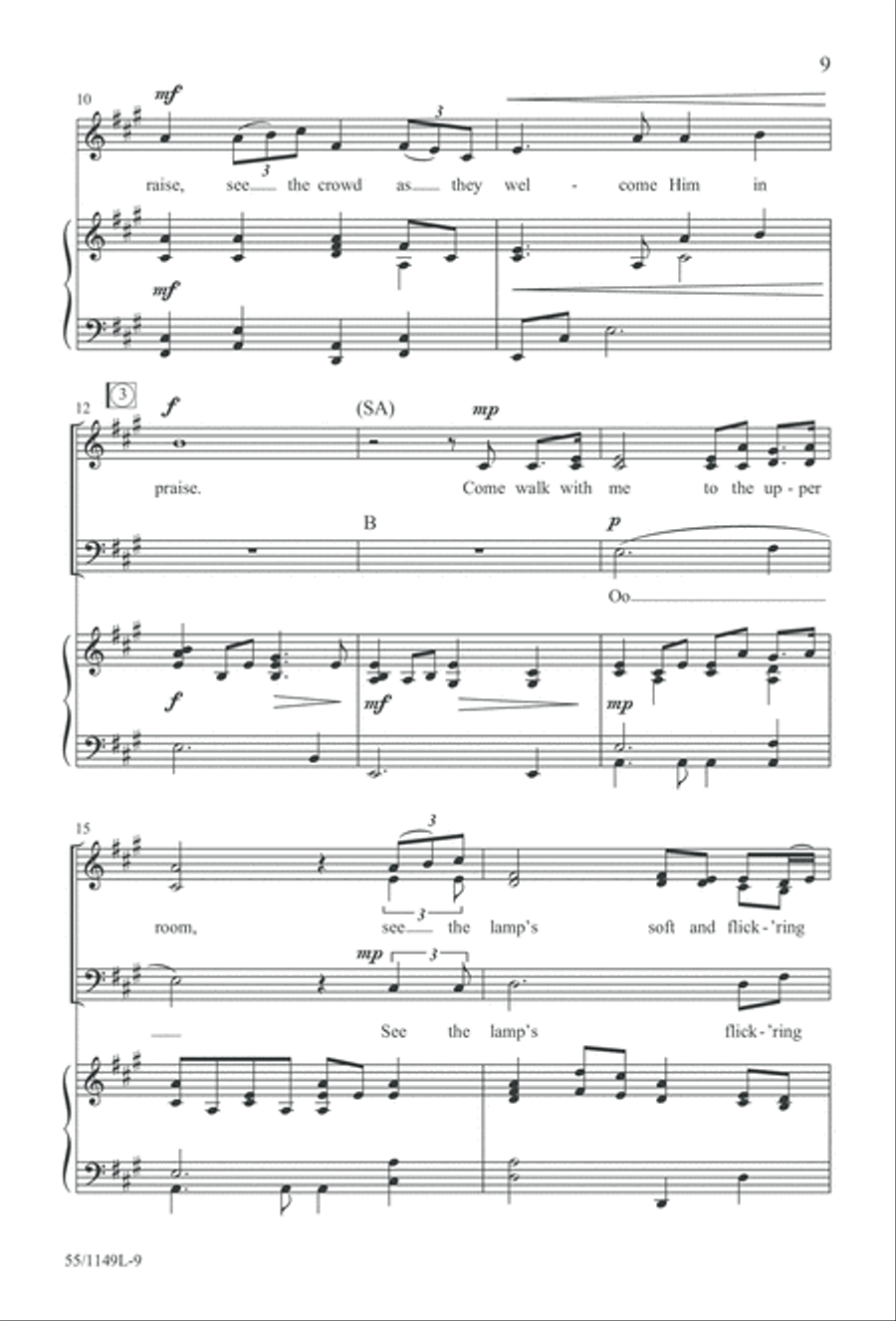 Come Walk With Me (Digital Download) 3-Part scores gallery preview page 9
