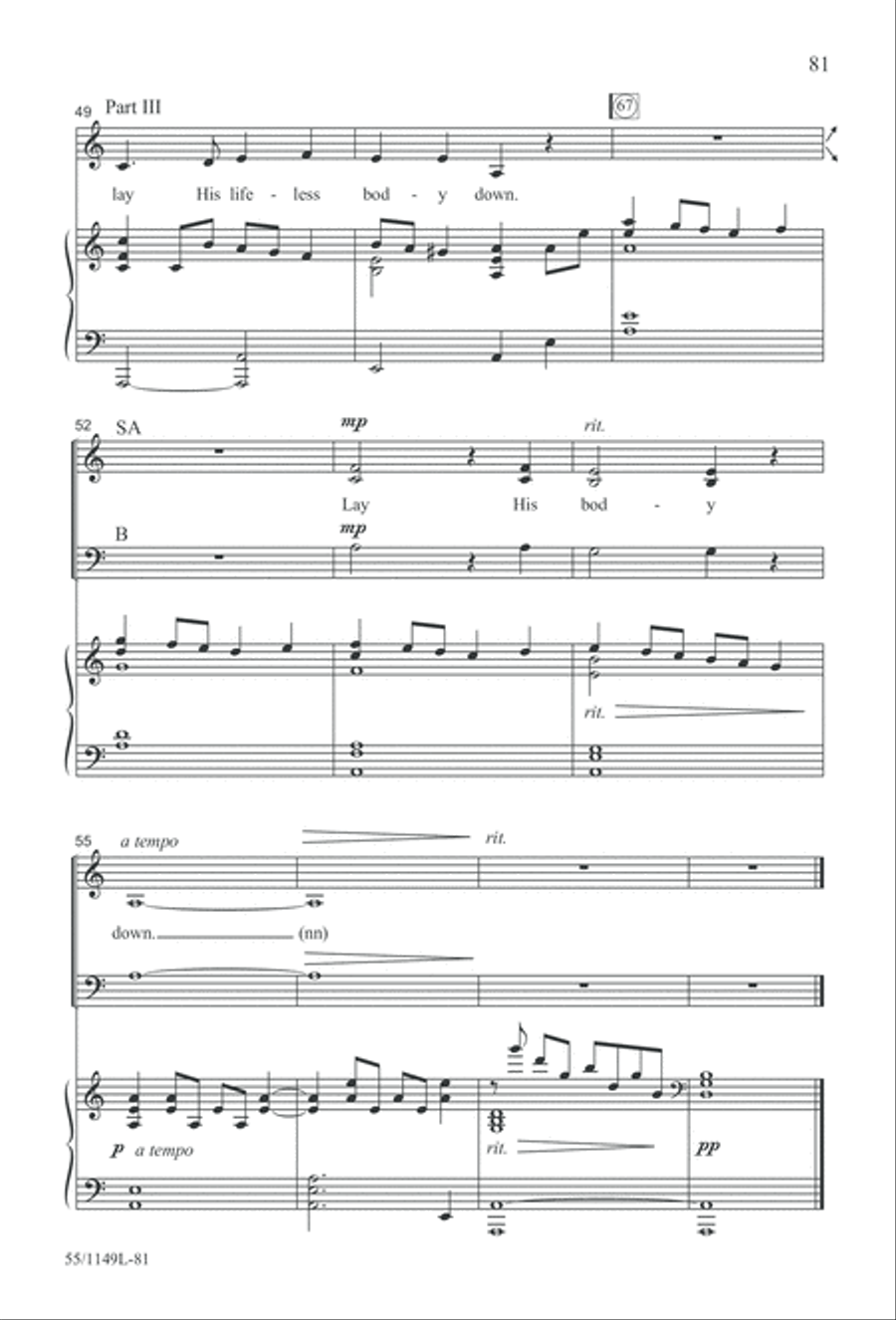 Come Walk With Me (Digital Download) 3-Part scores gallery preview page 81