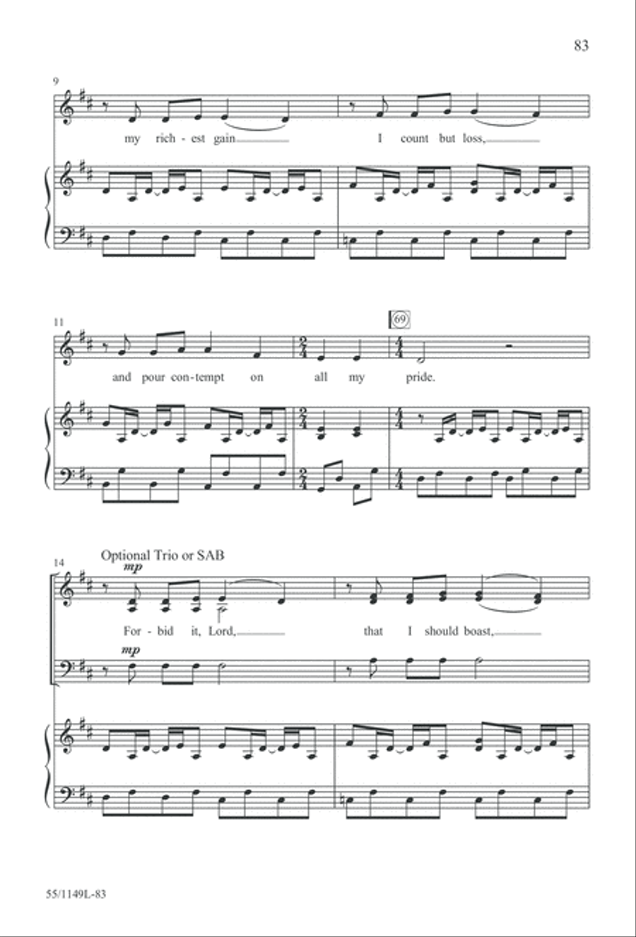 Come Walk With Me (Digital Download) 3-Part scores gallery preview page 83