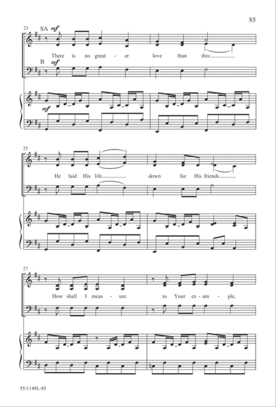 Come Walk With Me (Digital Download) 3-Part scores gallery preview page 85