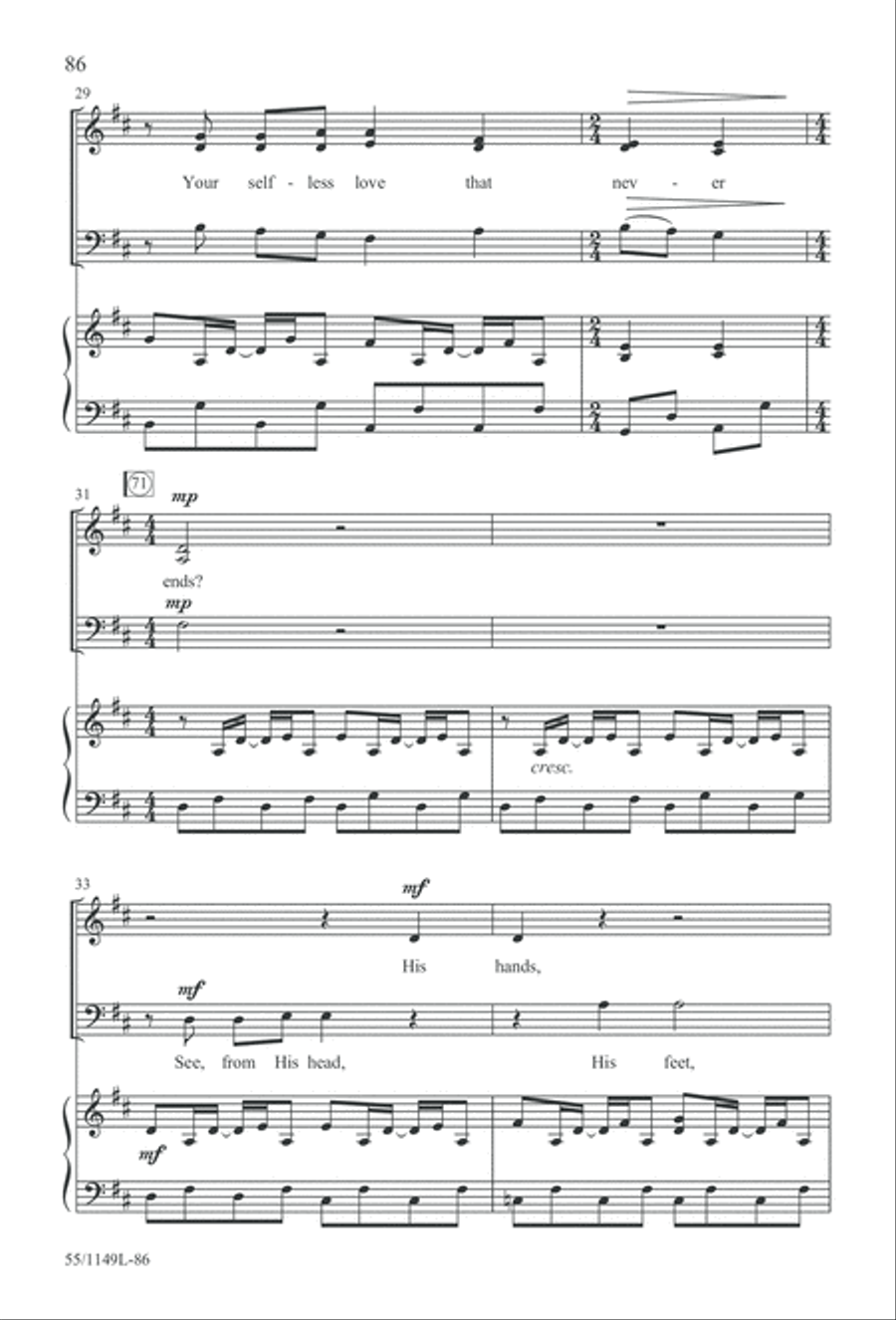 Come Walk With Me (Digital Download) 3-Part scores gallery preview page 86