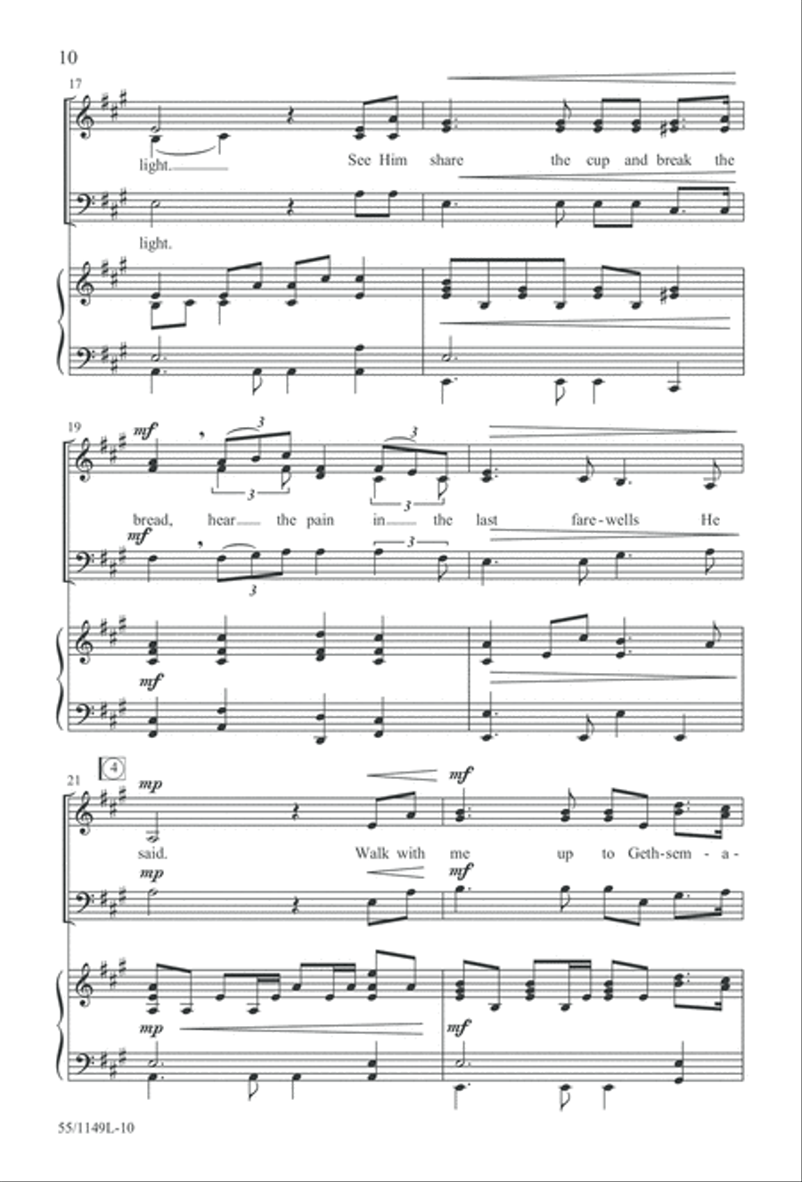 Come Walk With Me (Digital Download) 3-Part scores gallery preview page 10
