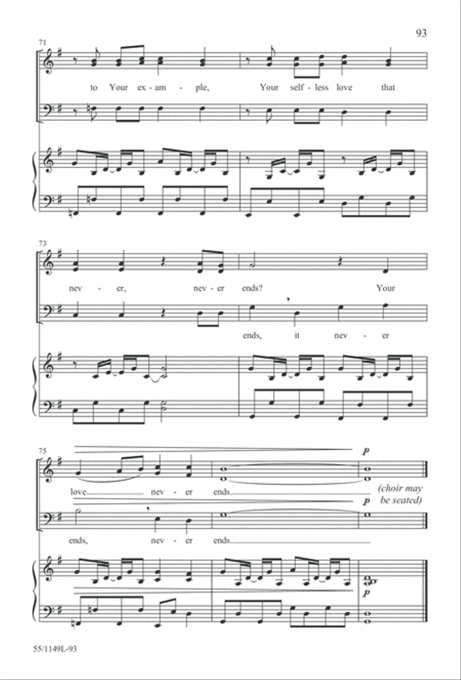 Come Walk With Me (Digital Download) 3-Part scores gallery preview page 93