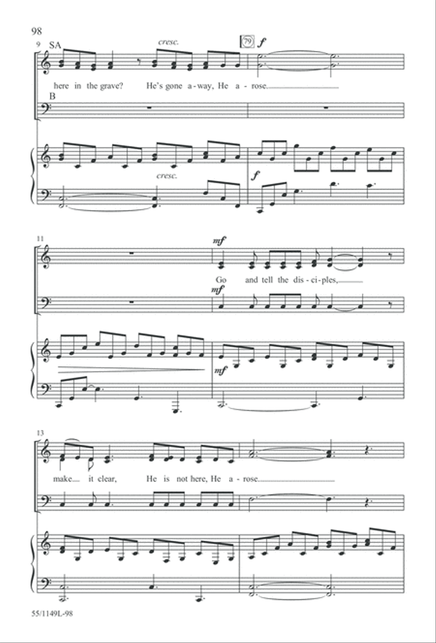 Come Walk With Me (Digital Download) 3-Part scores gallery preview page 98