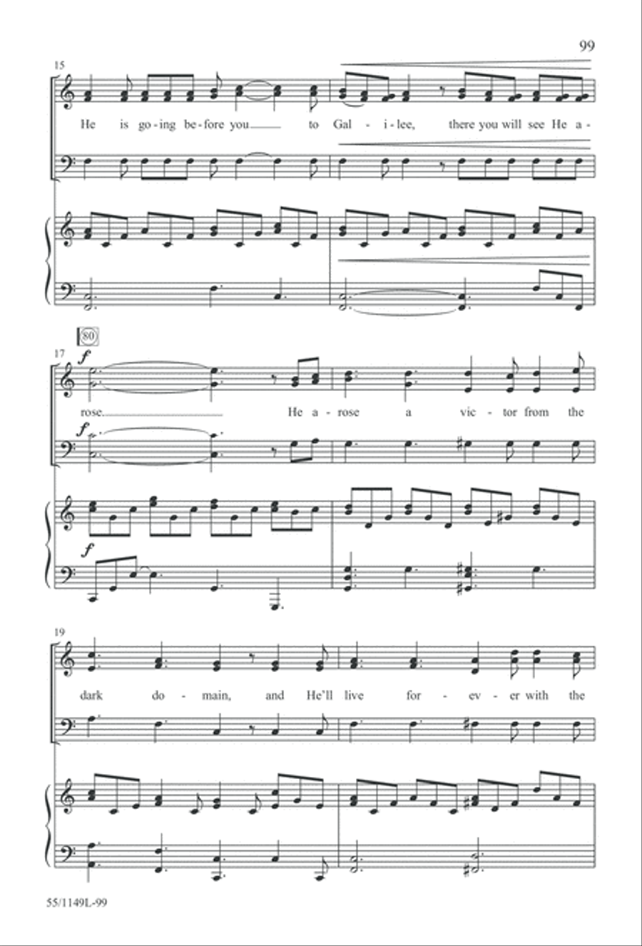 Come Walk With Me (Digital Download) 3-Part scores gallery preview page 99