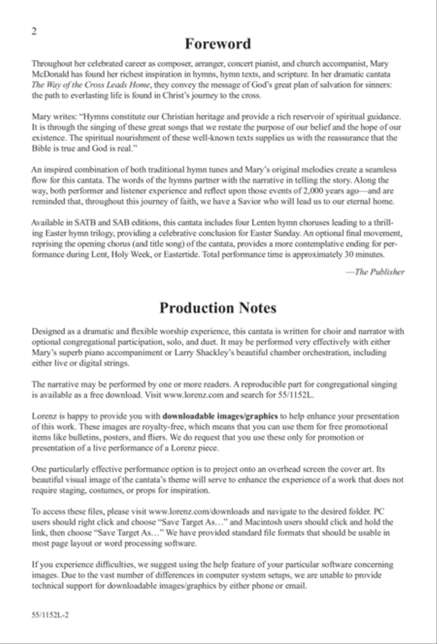 The Way of the Cross Leads Home (Digital Download) 3-Part scores gallery preview page 2