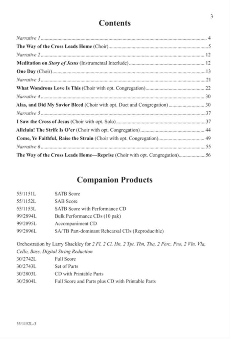 The Way of the Cross Leads Home (Digital Download) 3-Part scores gallery preview page 3