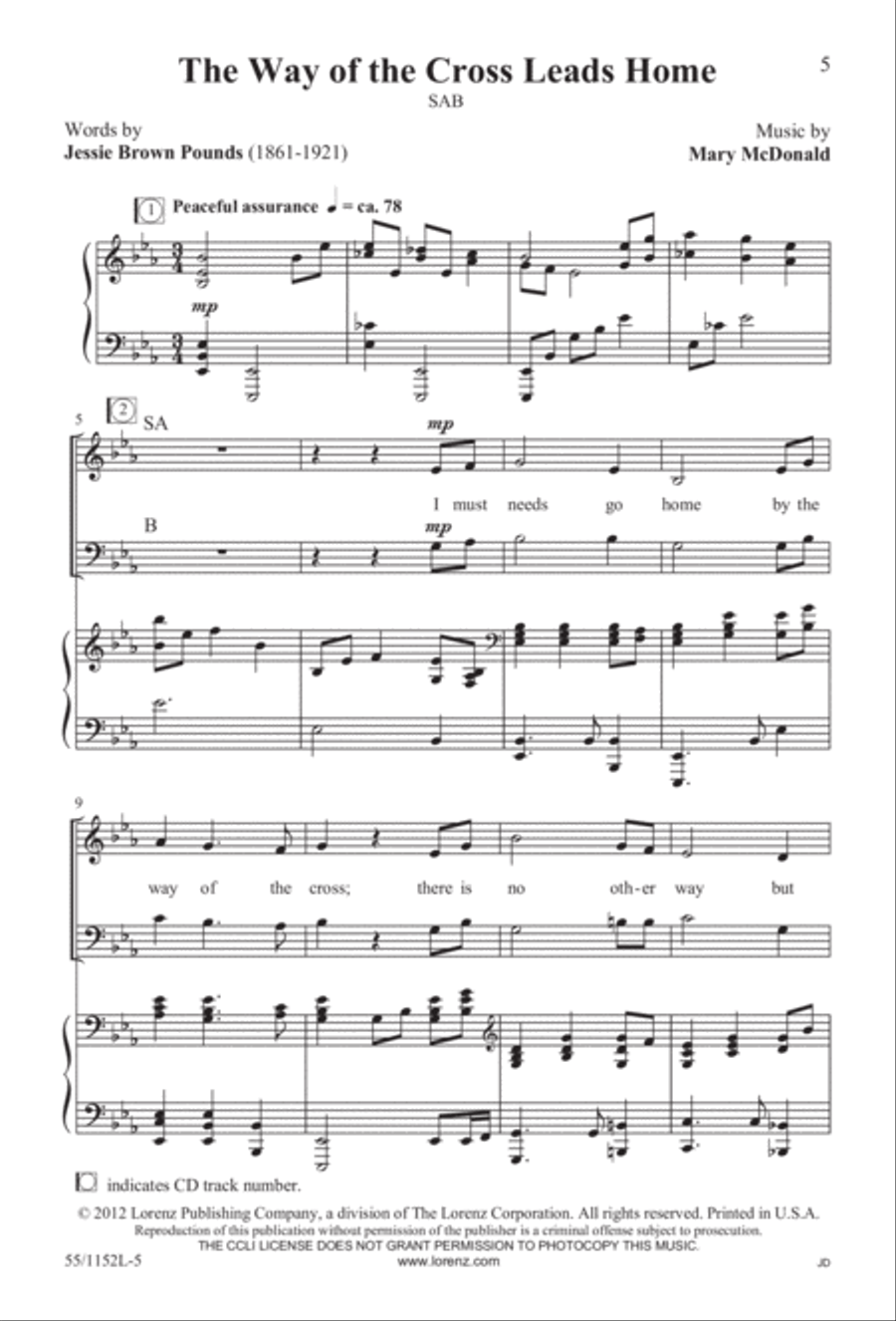 The Way of the Cross Leads Home (Digital Download) 3-Part scores gallery preview page 5