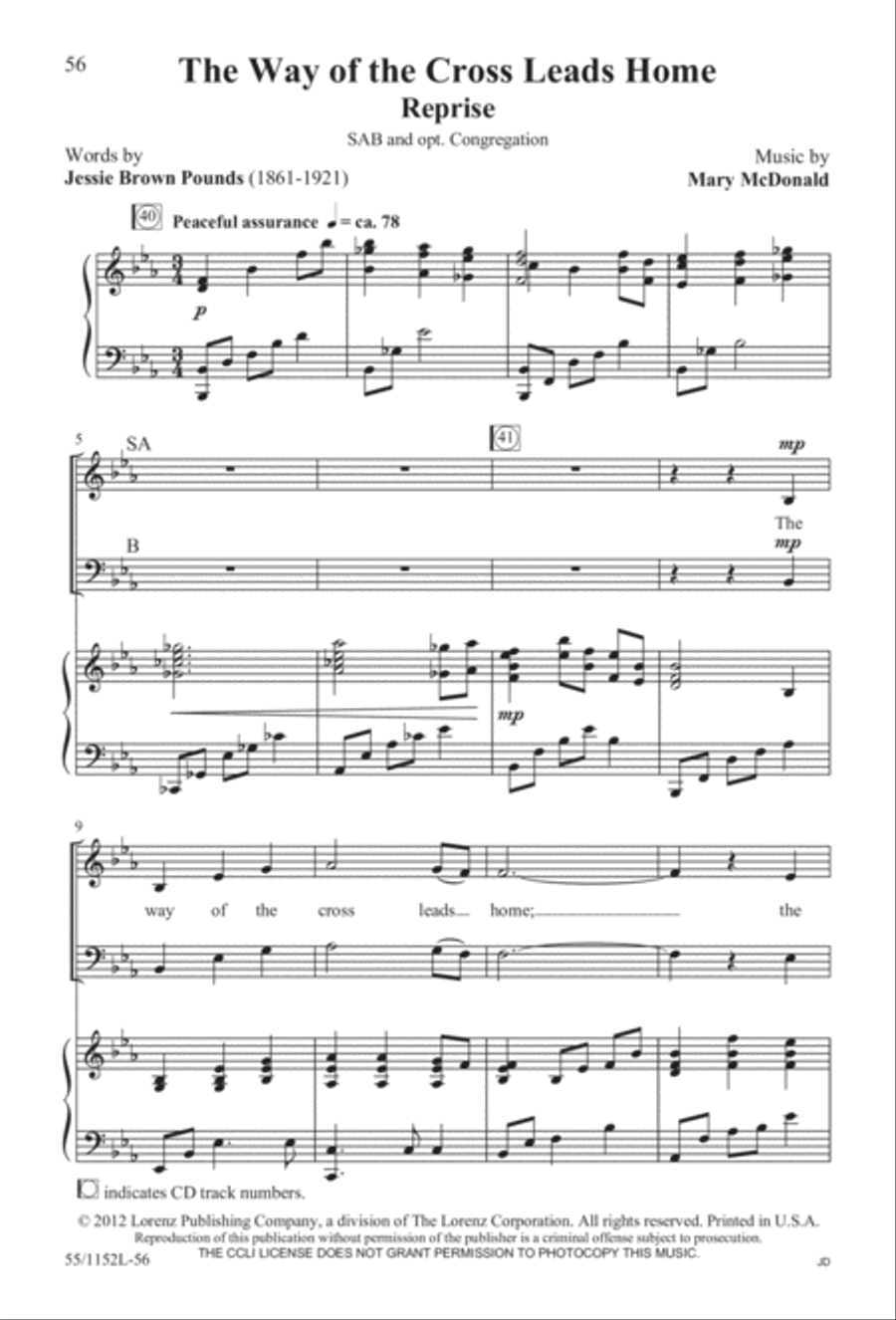 The Way of the Cross Leads Home (Digital Download) 3-Part scores gallery preview page 56