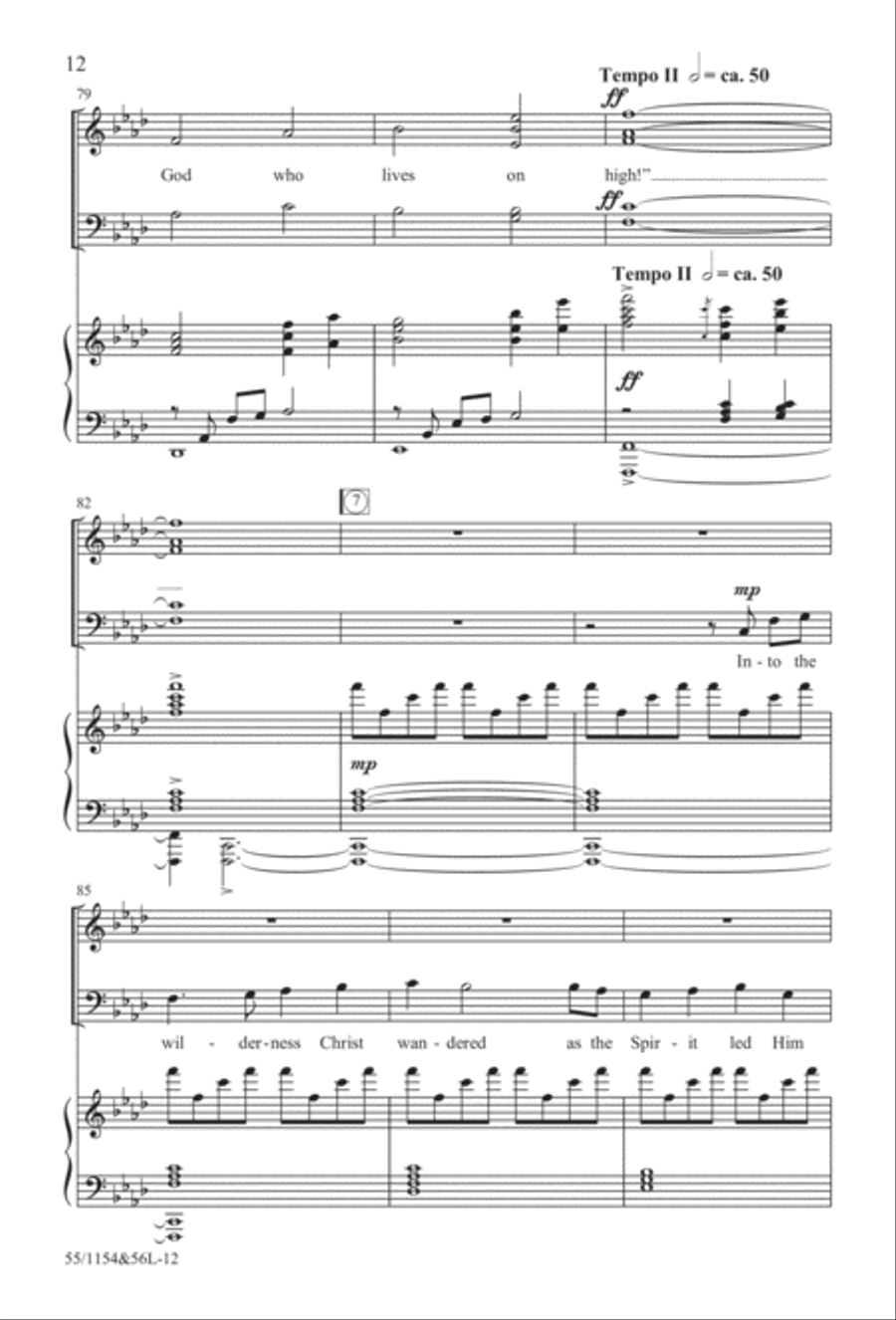 No Stone Could Hold Him (Digital Download) 4-Part scores gallery preview page 12