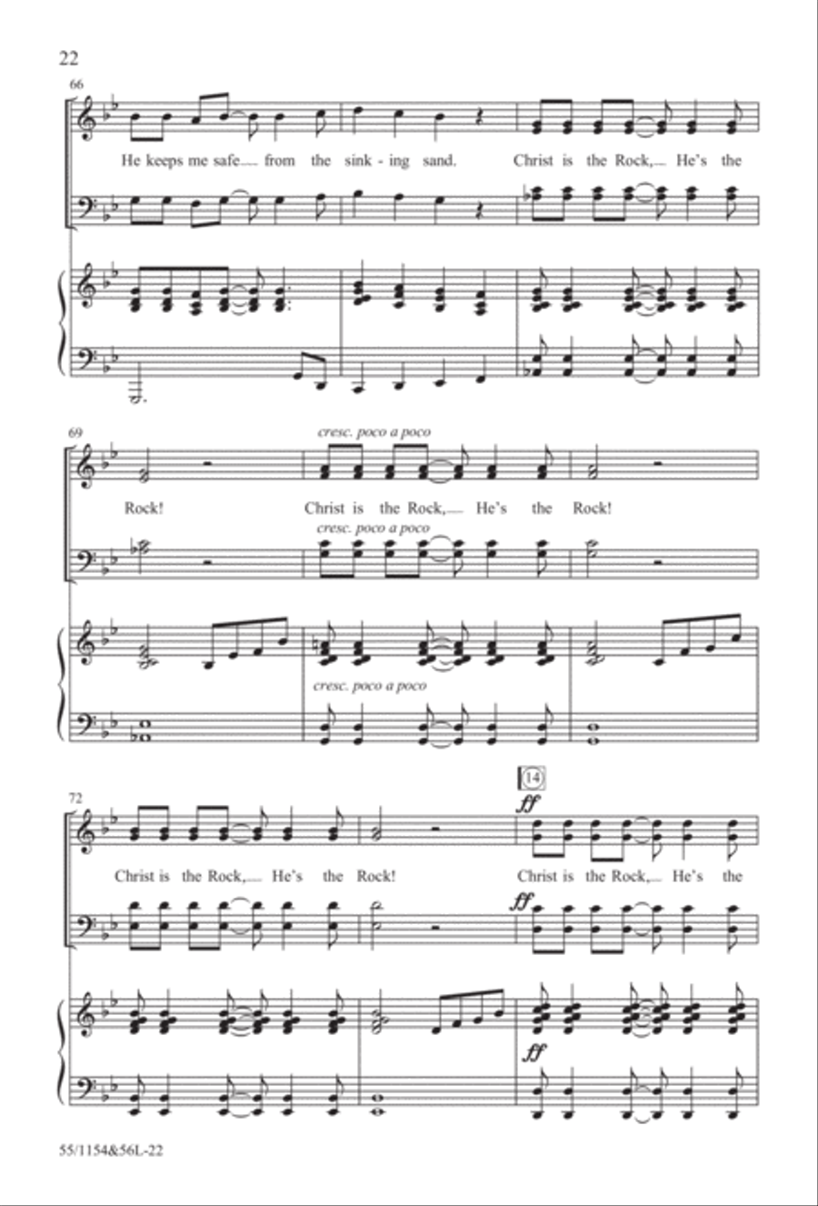 No Stone Could Hold Him (Digital Download) 4-Part scores gallery preview page 22