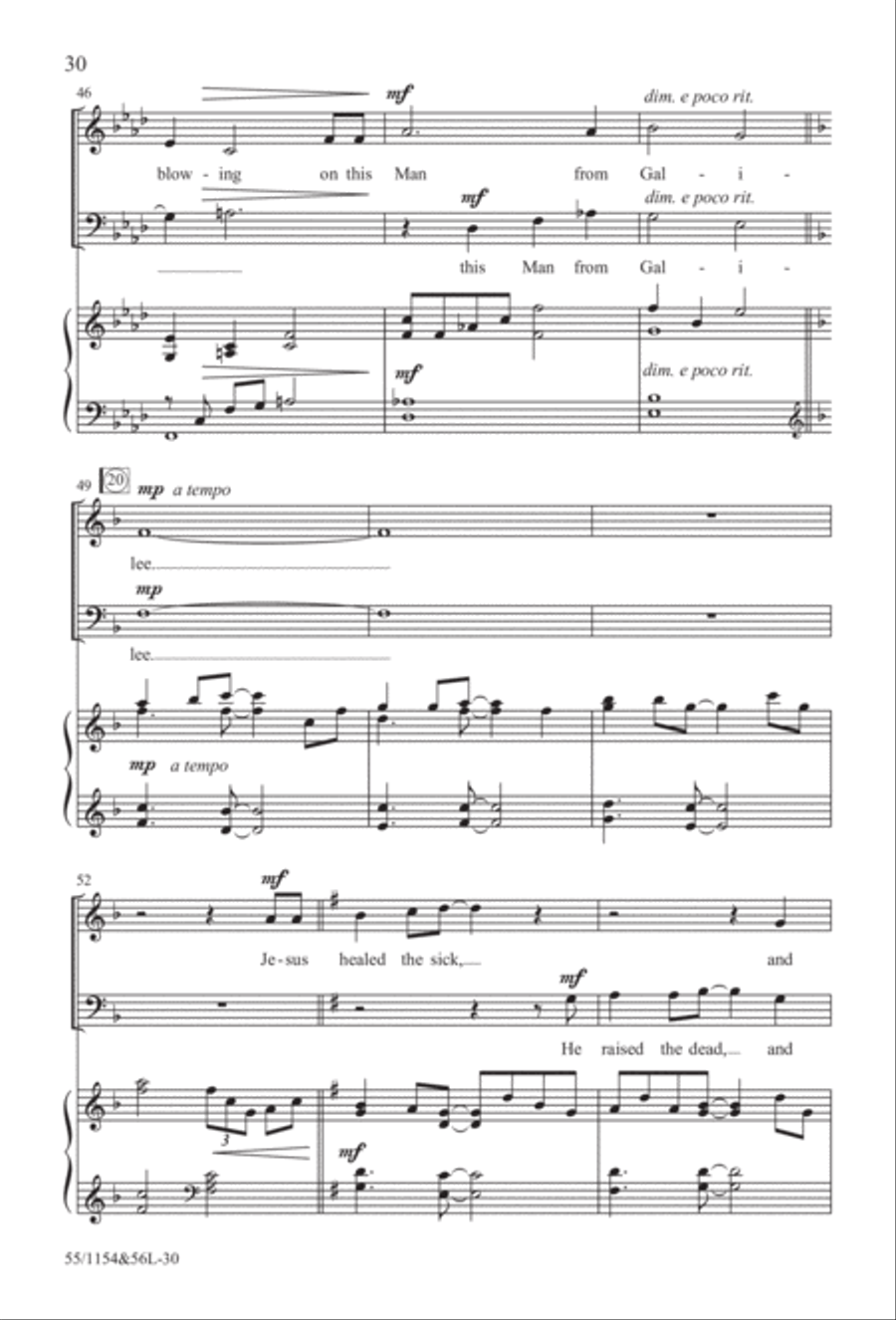 No Stone Could Hold Him (Digital Download) 4-Part scores gallery preview page 30