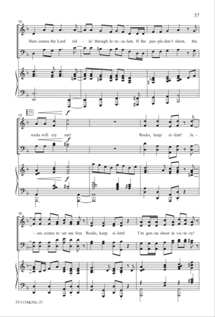 No Stone Could Hold Him (Digital Download) 4-Part scores gallery preview page 37