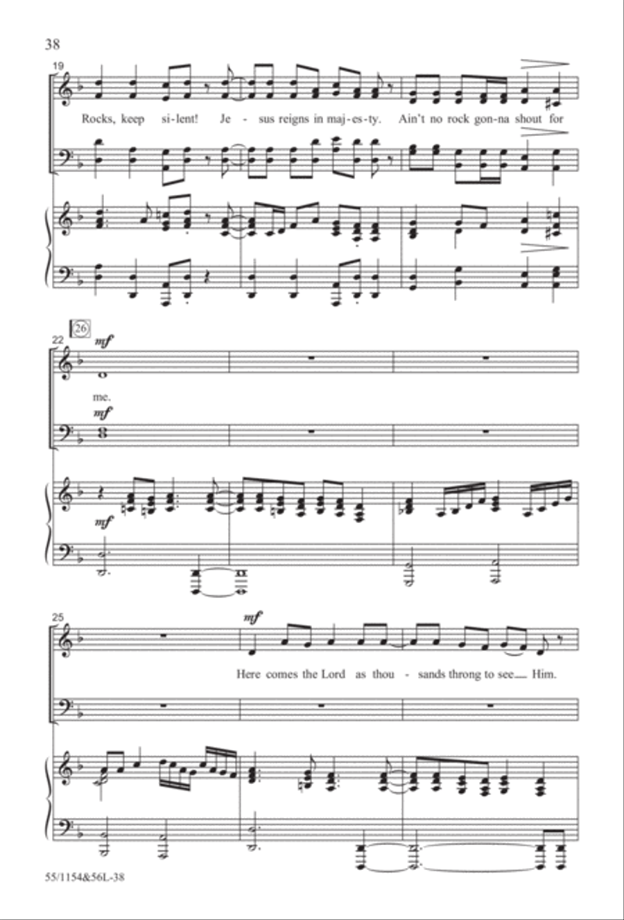 No Stone Could Hold Him (Digital Download) 4-Part scores gallery preview page 38