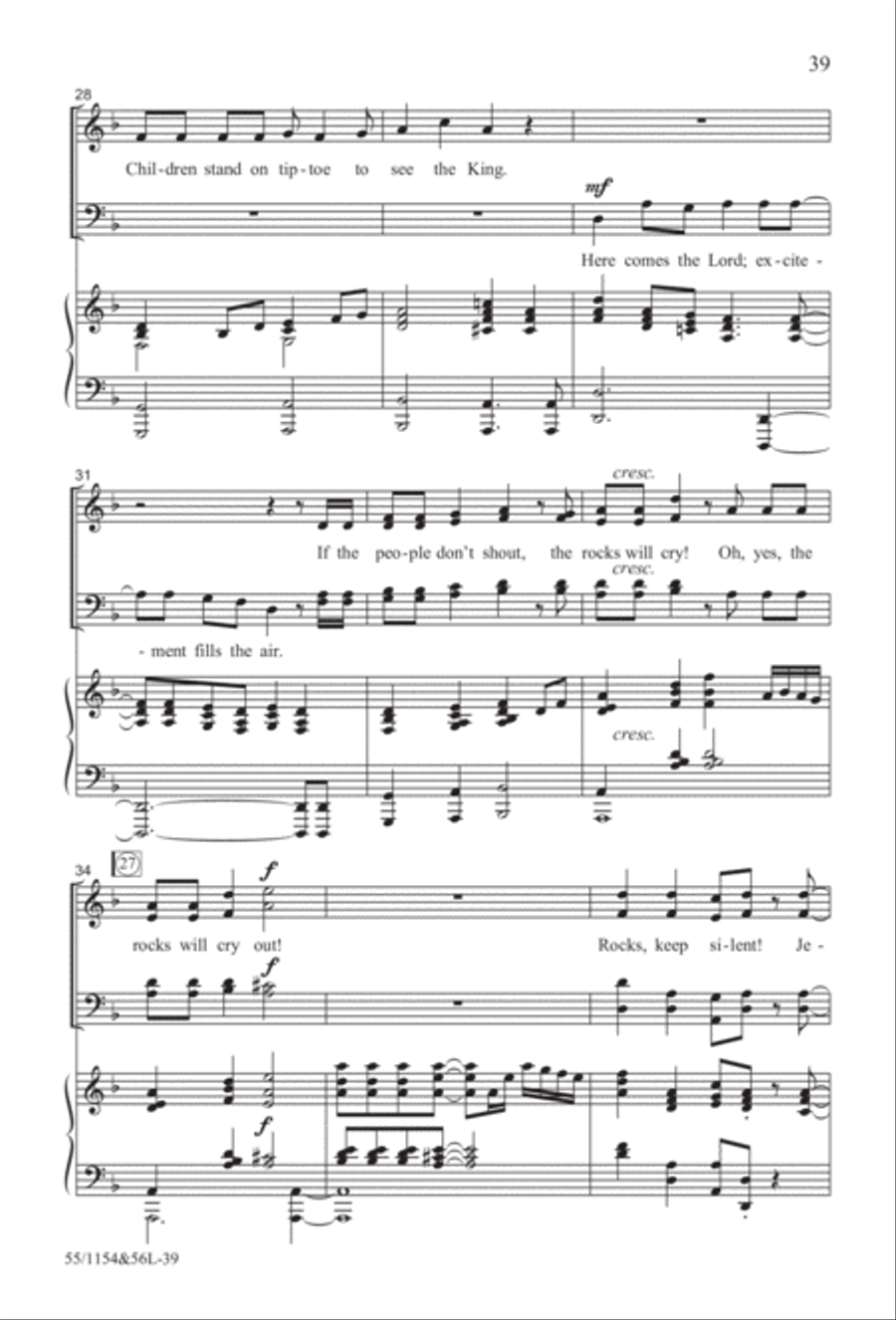 No Stone Could Hold Him (Digital Download) 4-Part scores gallery preview page 39