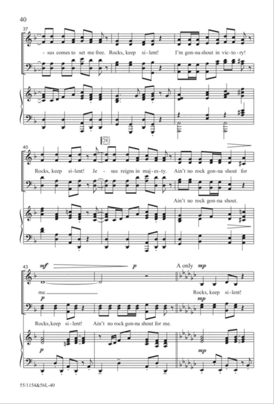 No Stone Could Hold Him (Digital Download) 4-Part scores gallery preview page 40