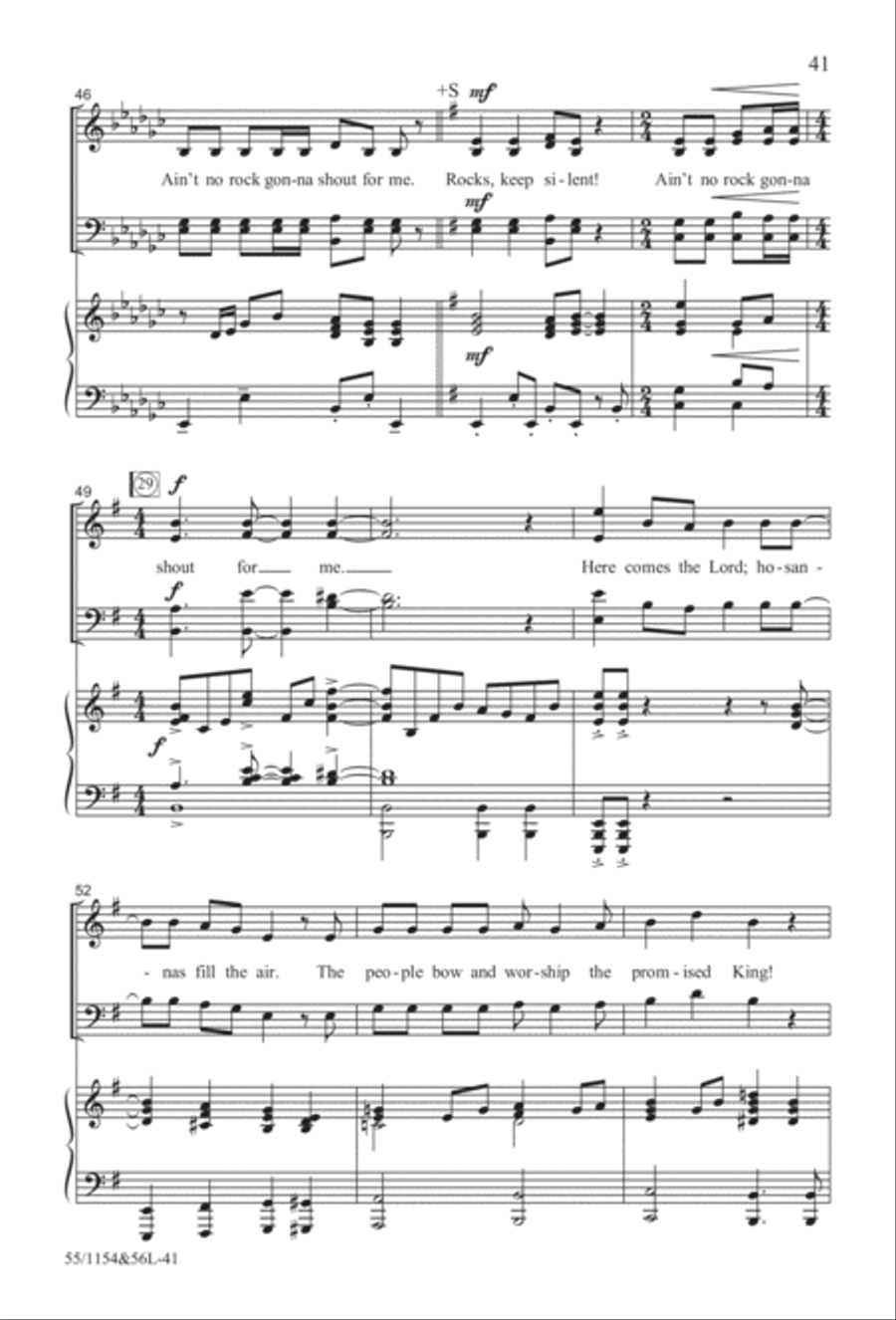 No Stone Could Hold Him (Digital Download) 4-Part scores gallery preview page 41
