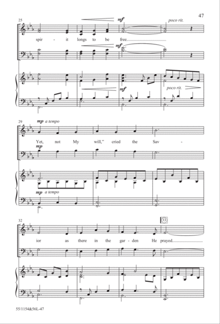 No Stone Could Hold Him (Digital Download) 4-Part scores gallery preview page 47