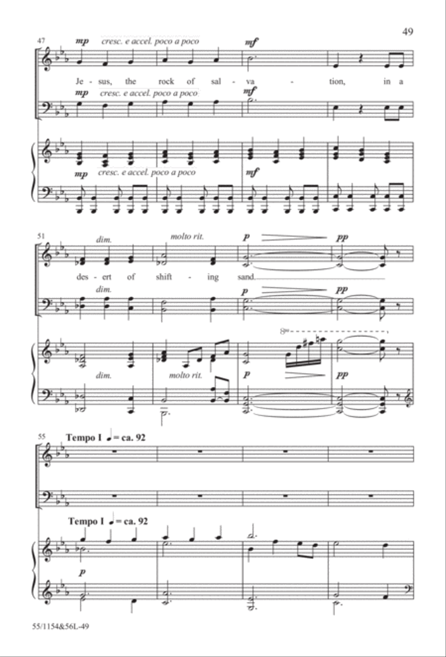 No Stone Could Hold Him (Digital Download) 4-Part scores gallery preview page 49
