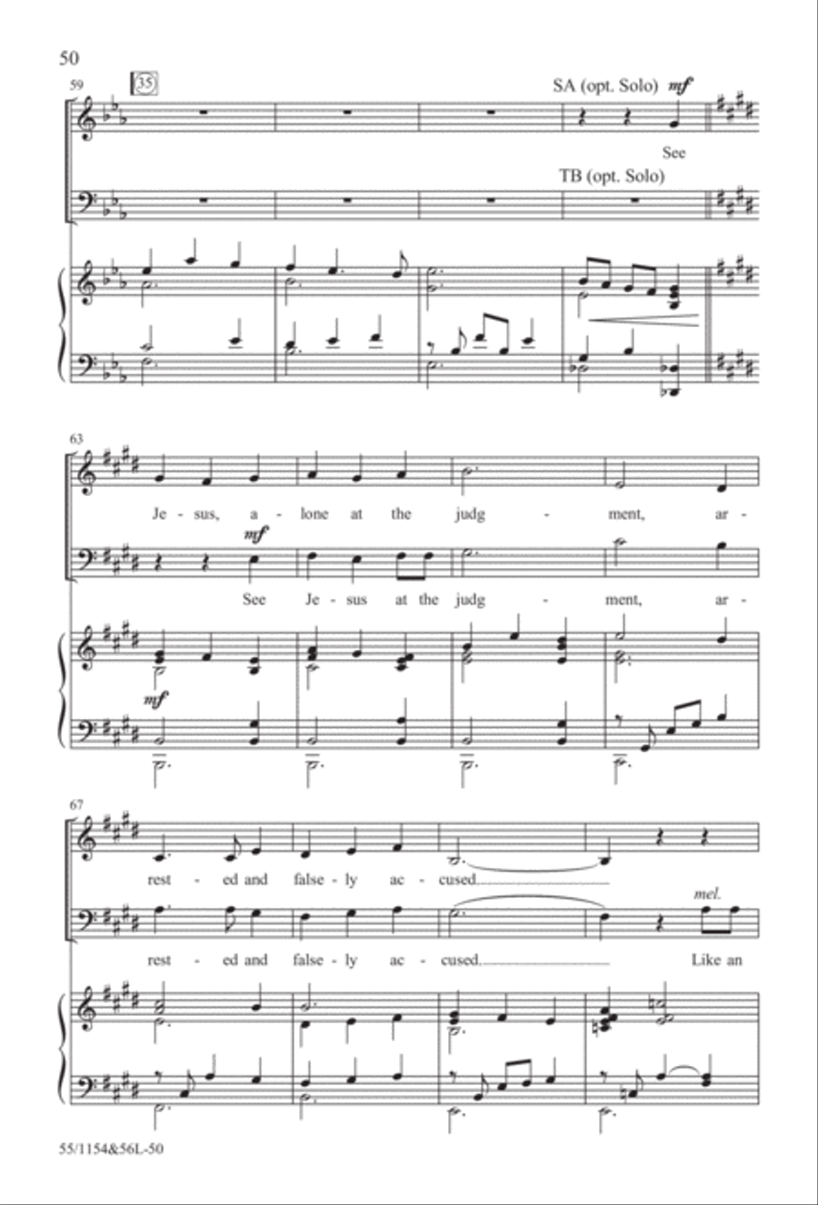No Stone Could Hold Him (Digital Download) 4-Part scores gallery preview page 50