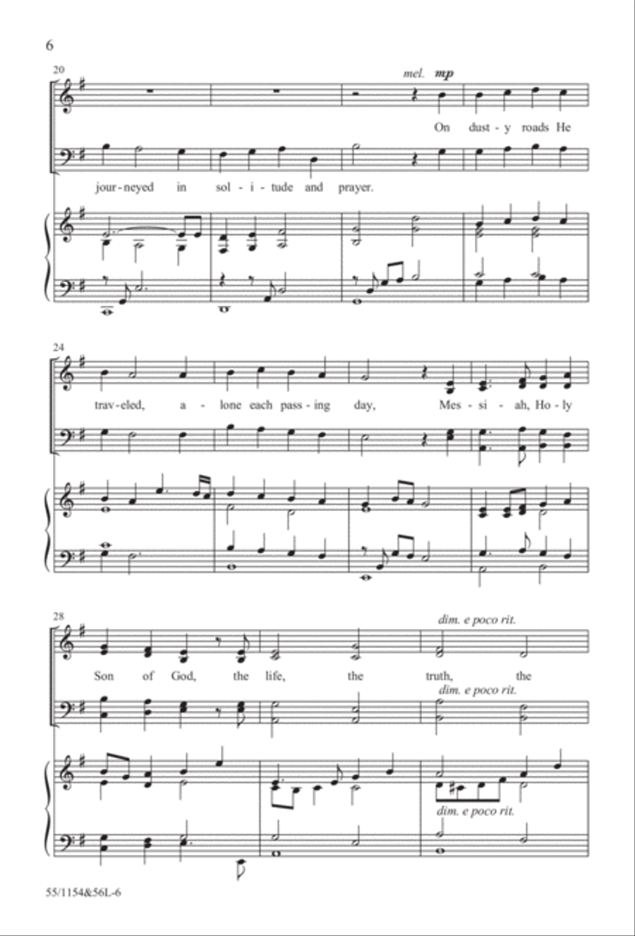 No Stone Could Hold Him (Digital Download) 4-Part scores gallery preview page 6