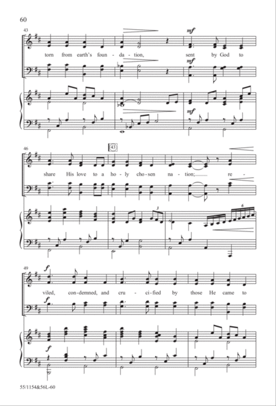 No Stone Could Hold Him (Digital Download) 4-Part scores gallery preview page 60