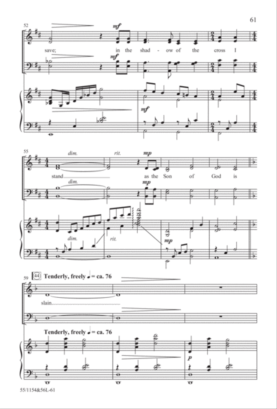 No Stone Could Hold Him (Digital Download) 4-Part scores gallery preview page 61