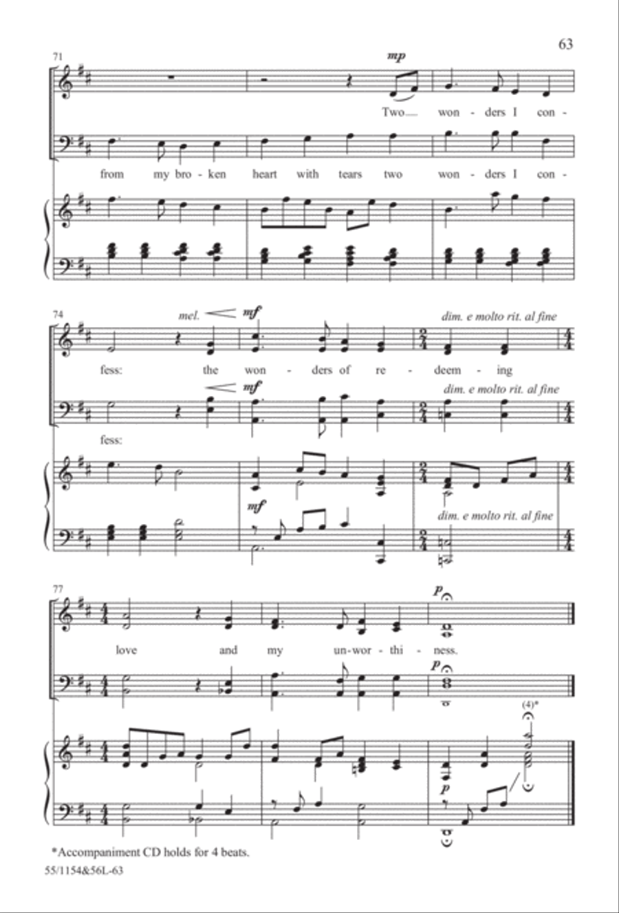 No Stone Could Hold Him (Digital Download) 4-Part scores gallery preview page 63