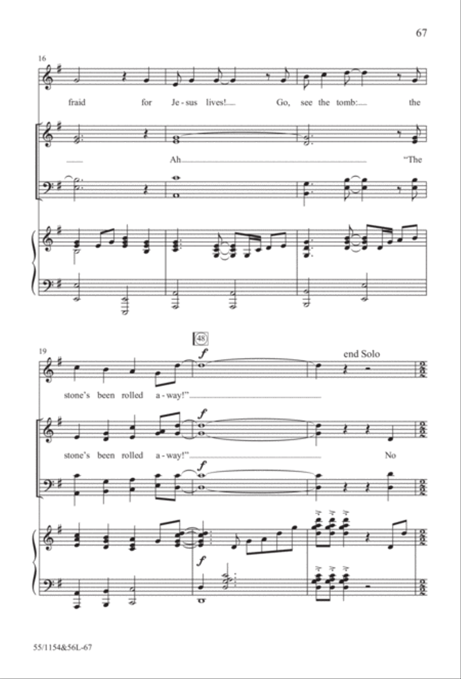 No Stone Could Hold Him (Digital Download) 4-Part scores gallery preview page 67
