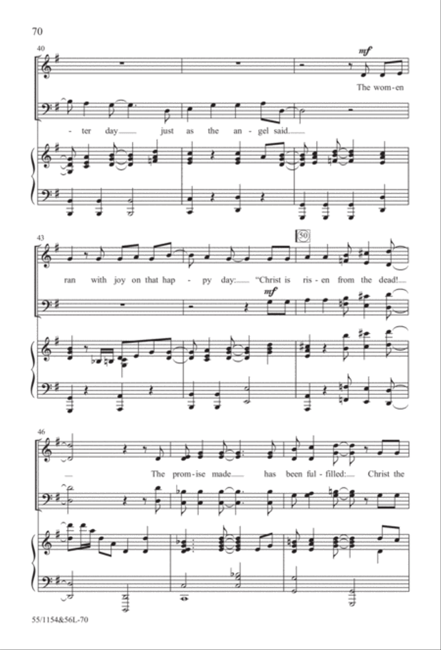 No Stone Could Hold Him (Digital Download) 4-Part scores gallery preview page 70