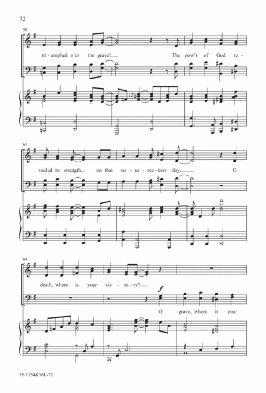 No Stone Could Hold Him (Digital Download) 4-Part scores gallery preview page 72