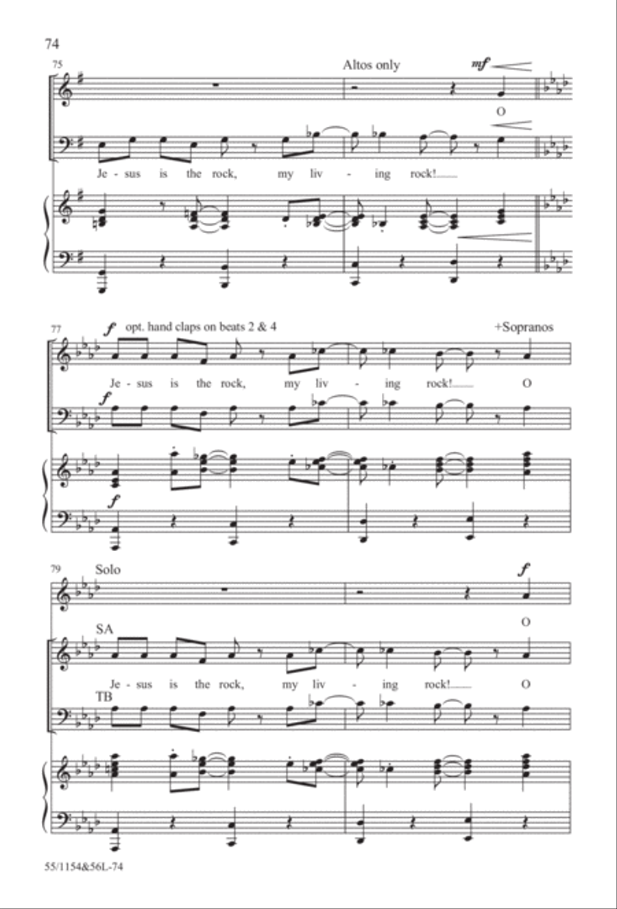 No Stone Could Hold Him (Digital Download) 4-Part scores gallery preview page 74
