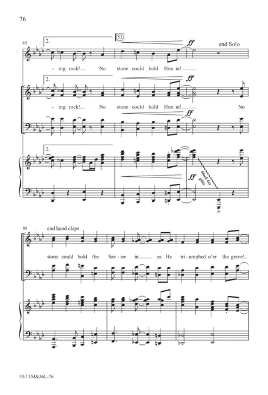 No Stone Could Hold Him (Digital Download) 4-Part scores gallery preview page 76