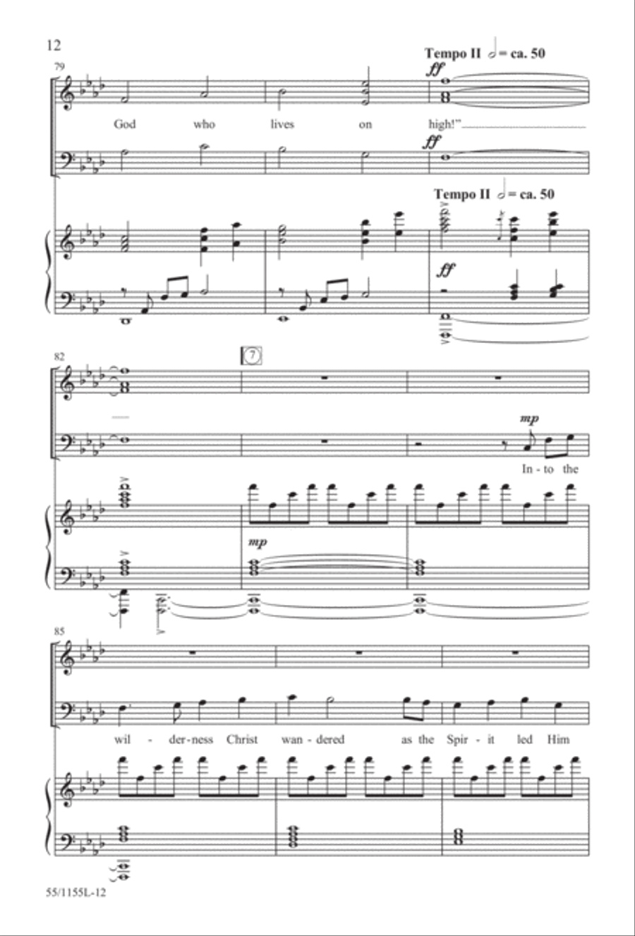 No Stone Could Hold Him (Digital Download) 3-Part scores gallery preview page 12
