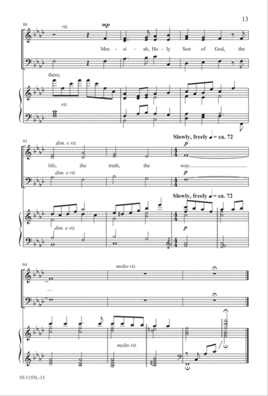 No Stone Could Hold Him (Digital Download) 3-Part scores gallery preview page 13