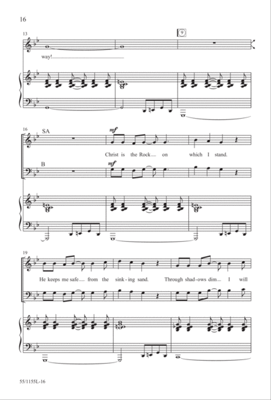 No Stone Could Hold Him (Digital Download) 3-Part scores gallery preview page 16