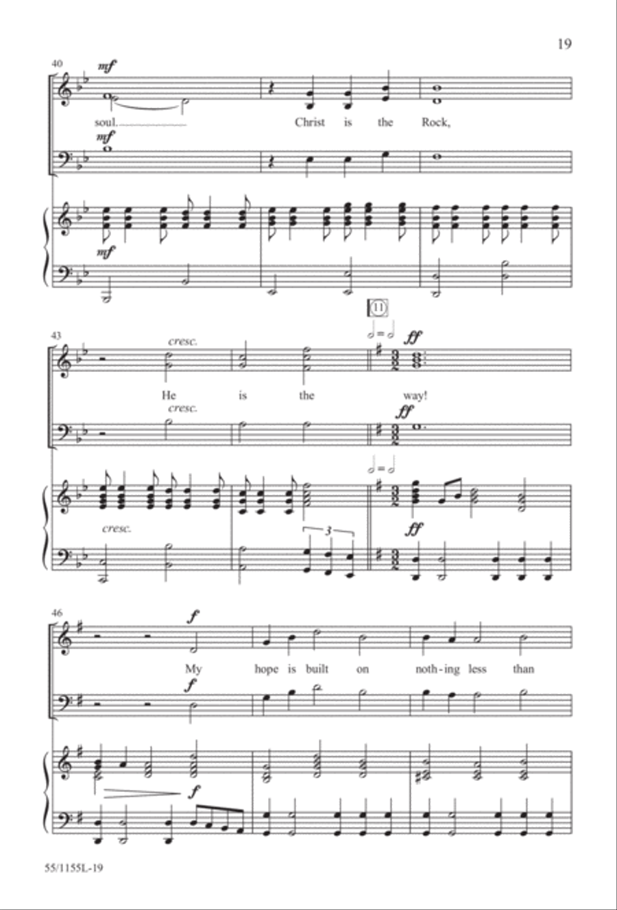 No Stone Could Hold Him (Digital Download) 3-Part scores gallery preview page 19