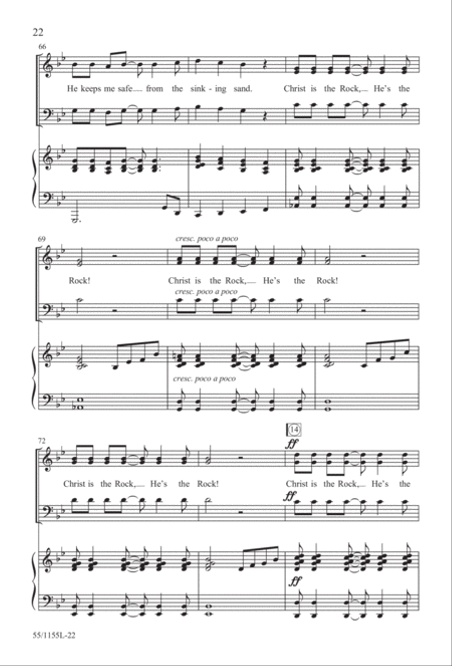 No Stone Could Hold Him (Digital Download) 3-Part scores gallery preview page 22