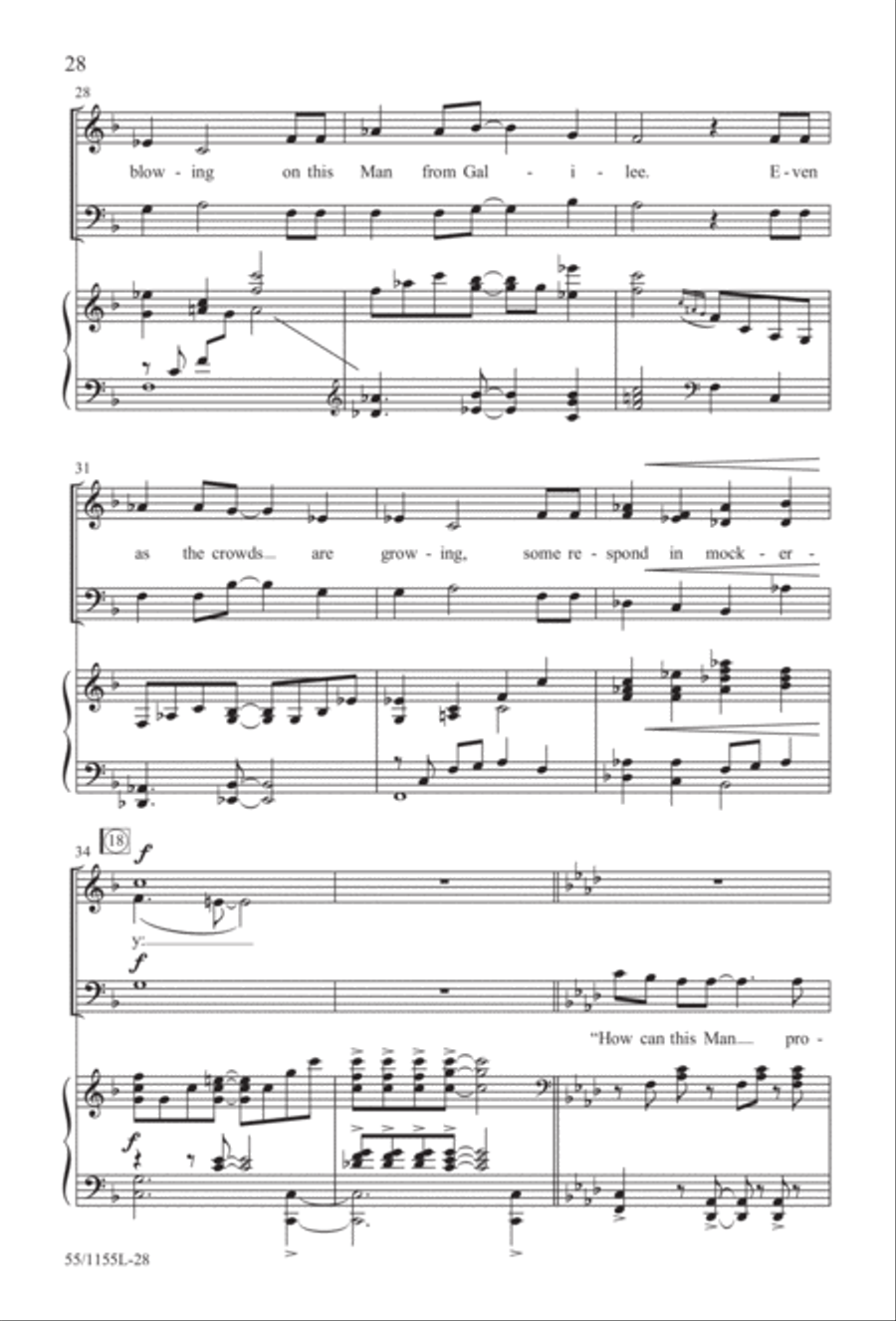 No Stone Could Hold Him (Digital Download) 3-Part scores gallery preview page 28