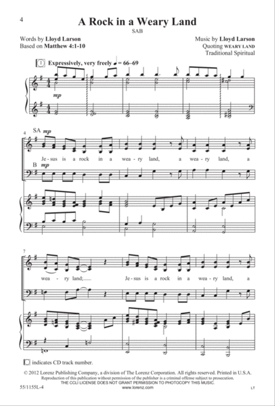 No Stone Could Hold Him (Digital Download) 3-Part scores gallery preview page 4