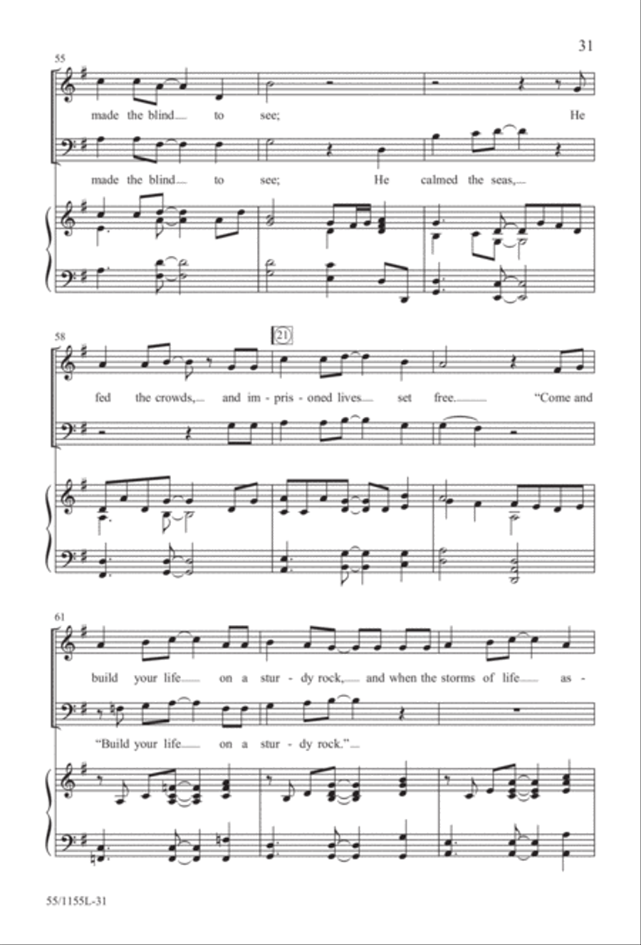 No Stone Could Hold Him (Digital Download) 3-Part scores gallery preview page 31