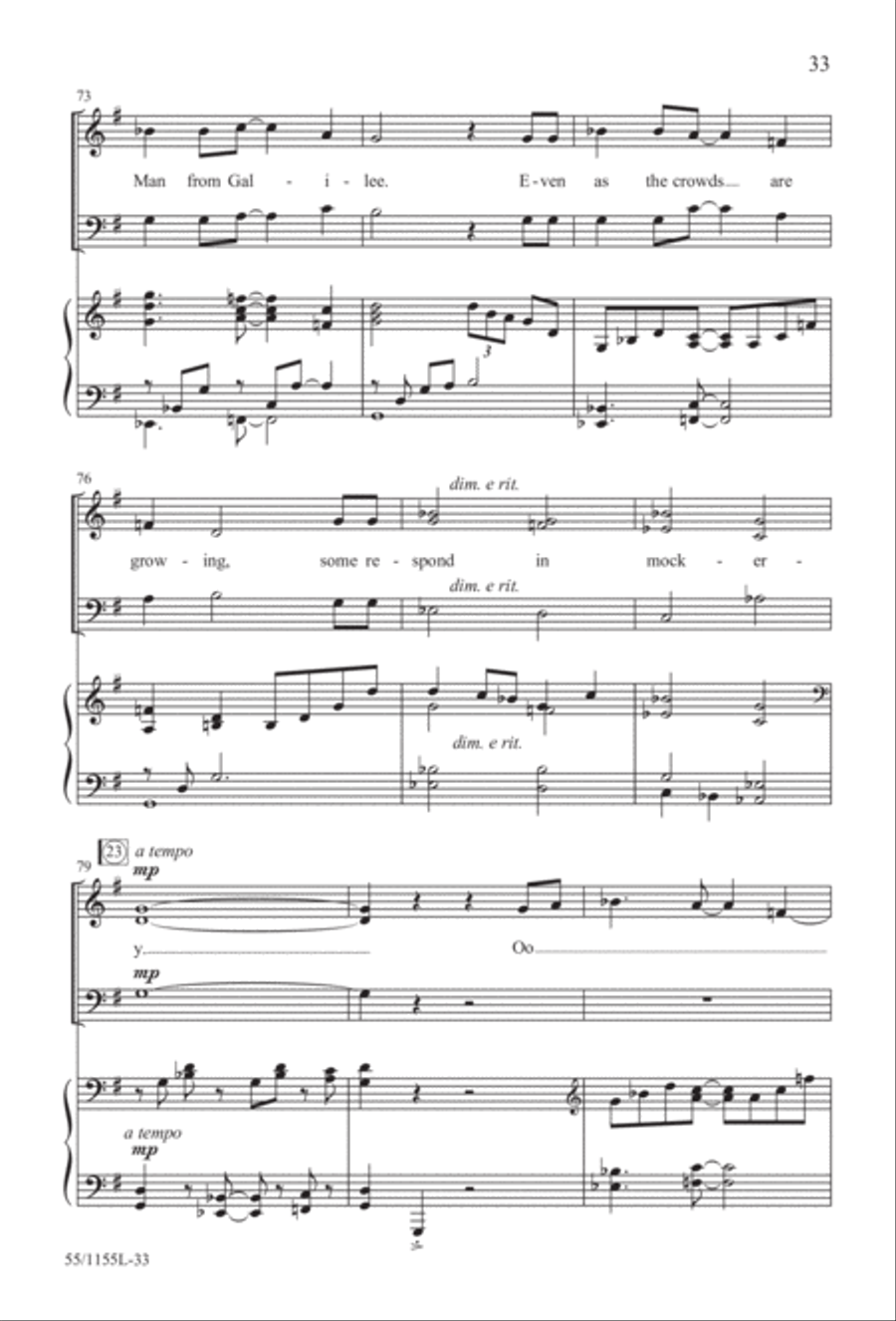 No Stone Could Hold Him (Digital Download) 3-Part scores gallery preview page 33