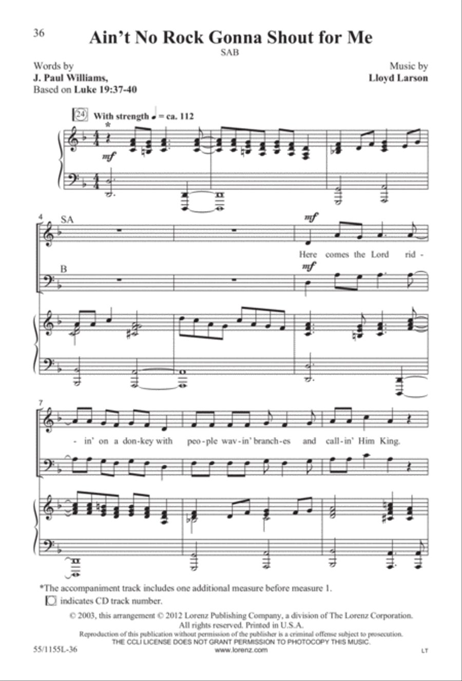 No Stone Could Hold Him (Digital Download) 3-Part scores gallery preview page 36