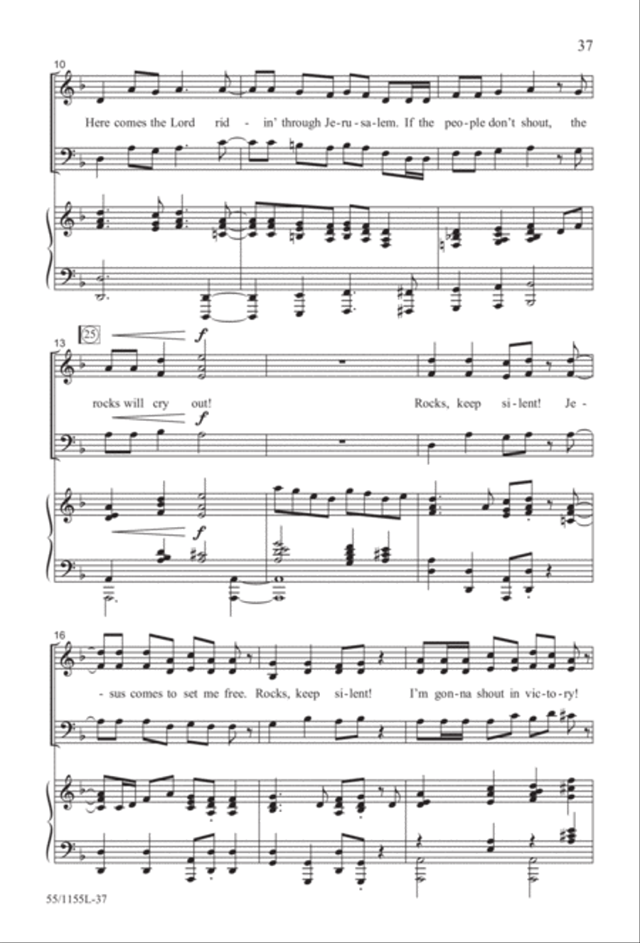 No Stone Could Hold Him (Digital Download) 3-Part scores gallery preview page 37