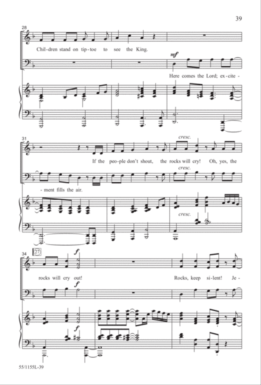 No Stone Could Hold Him (Digital Download) 3-Part scores gallery preview page 39