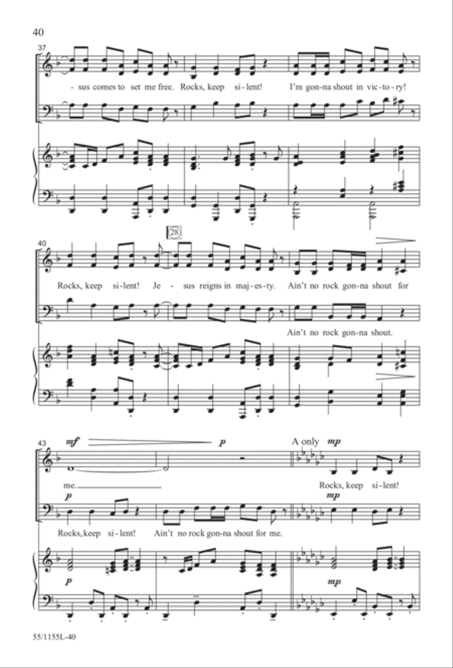 No Stone Could Hold Him (Digital Download) 3-Part scores gallery preview page 40