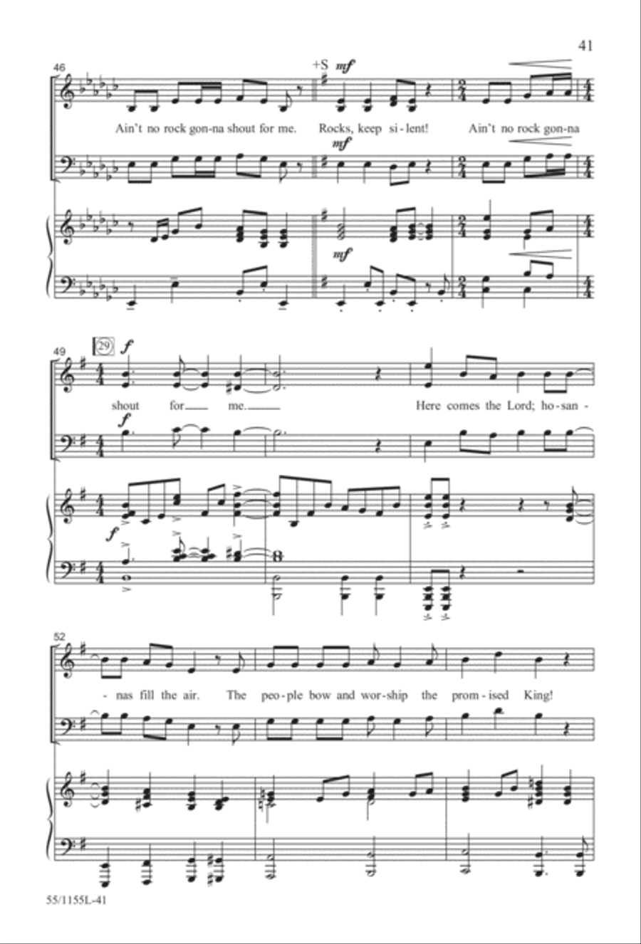 No Stone Could Hold Him (Digital Download) 3-Part scores gallery preview page 41