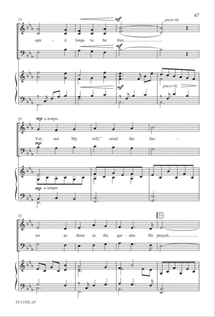 No Stone Could Hold Him (Digital Download) 3-Part scores gallery preview page 47