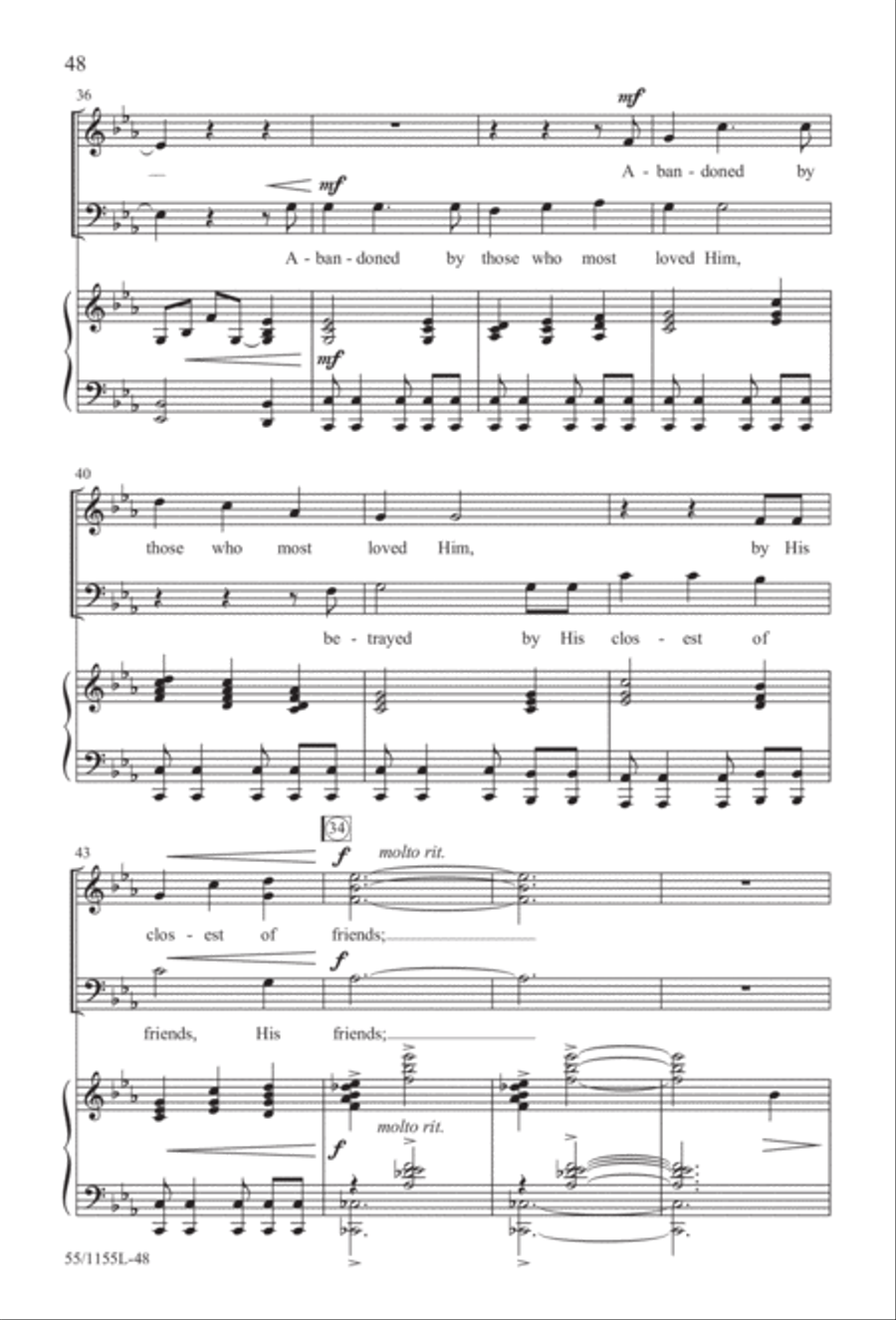 No Stone Could Hold Him (Digital Download) 3-Part scores gallery preview page 48