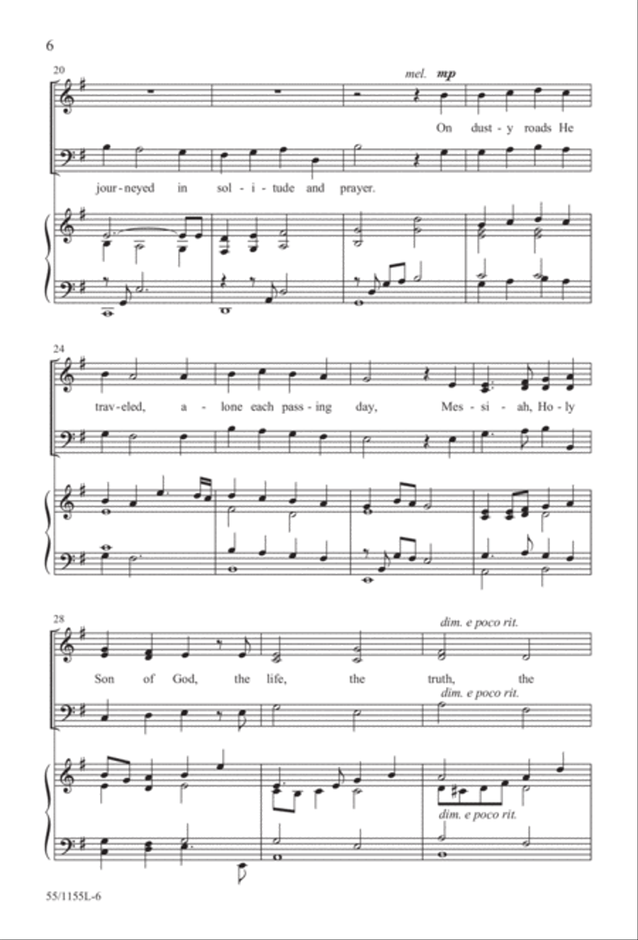 No Stone Could Hold Him (Digital Download) 3-Part scores gallery preview page 6